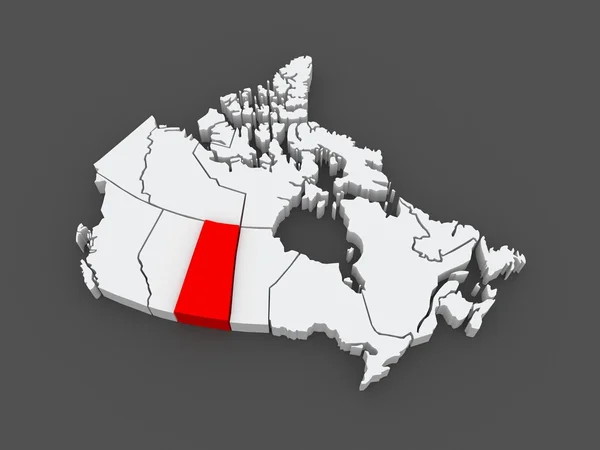 Mappa di Saskatchewan. Canada . — Foto Stock