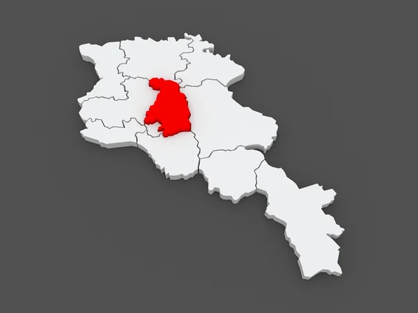 Karte von Kotayk. Armenien. — Stockfoto