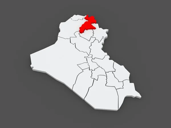 Map of Erbil. Iraq. — Stock Photo, Image