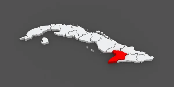 Karte von Granma. kuba. — Stockfoto