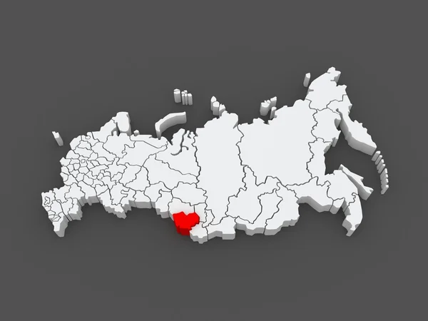 Mapa de la Federación Rusa. Altai Krai . — Foto de Stock