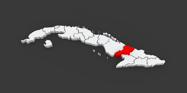 Mapa de Las Tunas. Cuba . — Foto de Stock