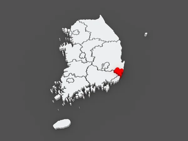 Mapa de Ulsan. Coreia do Sul . — Fotografia de Stock