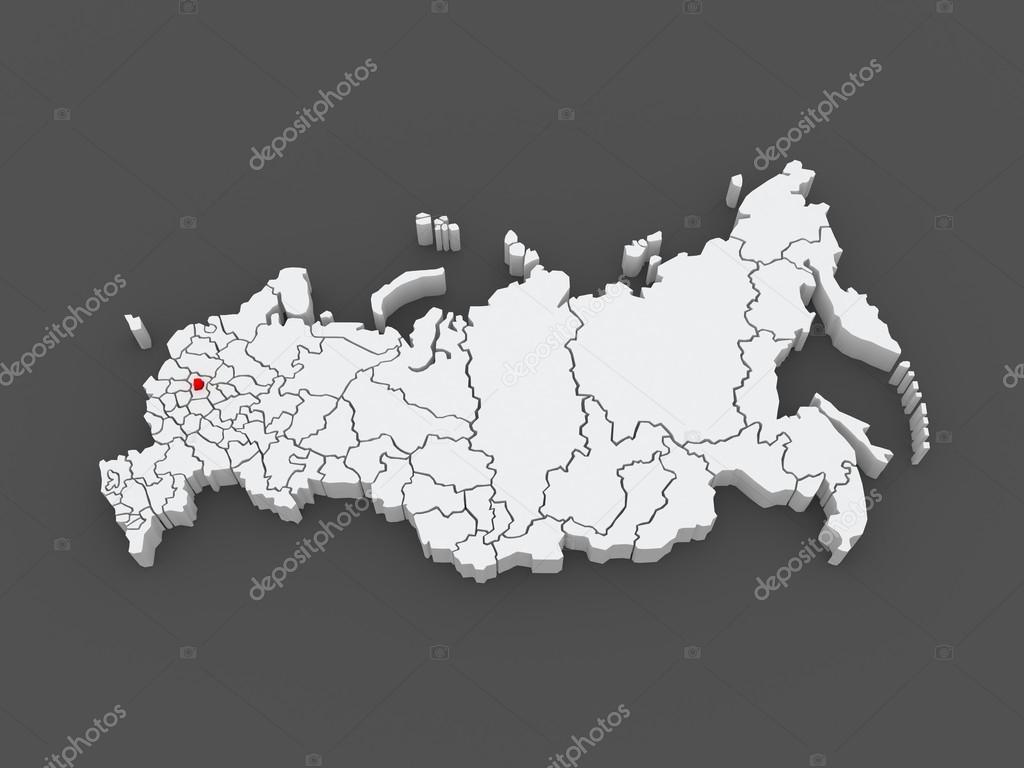 Map of the Russian Federation. Moscow.
