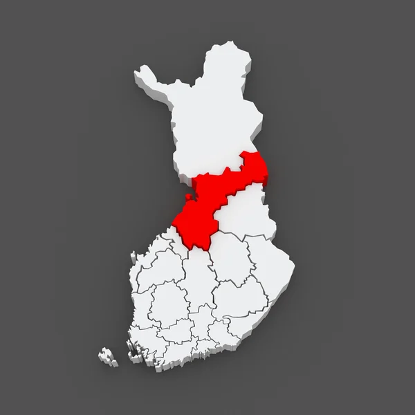 Map of Northern Ostrobothnia. Finland. — Stock Photo, Image