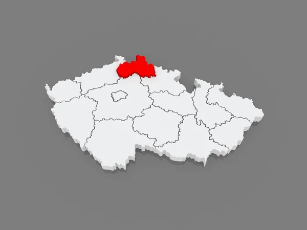 Mapa de Liberec. República Checa . — Fotografia de Stock