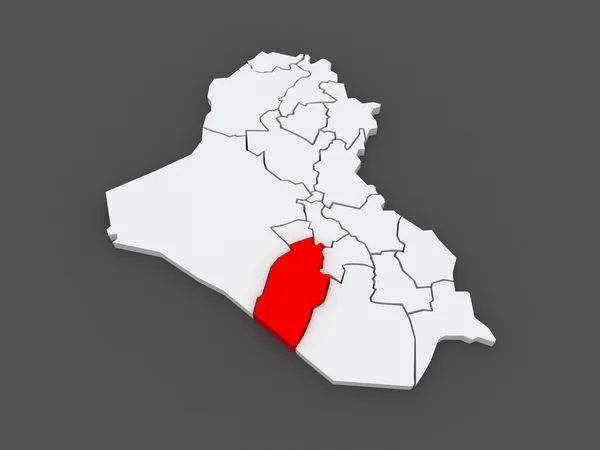 Najaf térképét. Irak — Stock Fotó