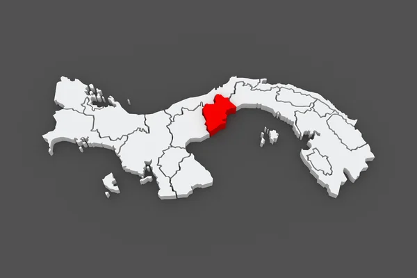 Mapa de Panamá Occidental. Panamá . — Foto de Stock