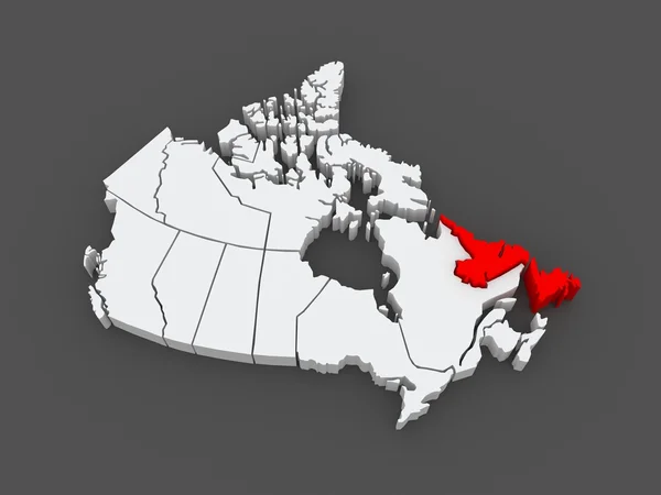 Mapa Nowa Fundlandia i labrador. Kanada. — Zdjęcie stockowe