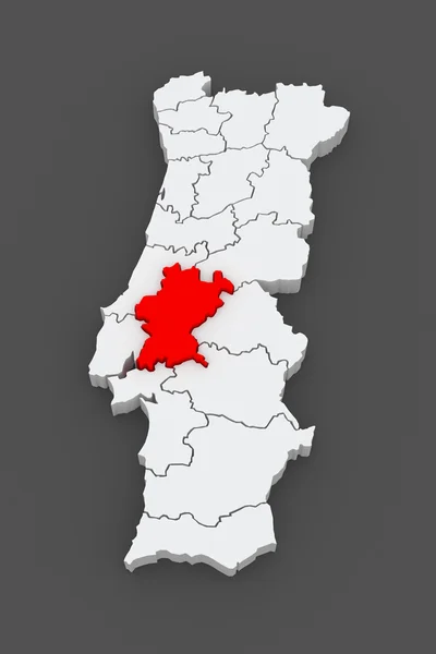 Mapa de Santarém. Portugal . — Fotografia de Stock