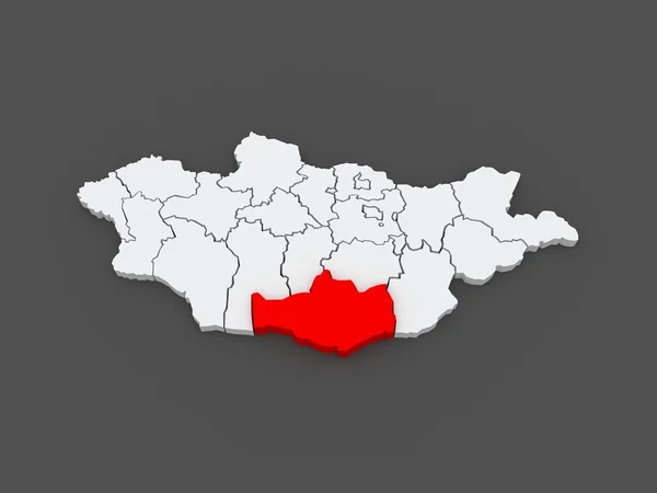 Umnegov 地图。蒙古. — 图库照片