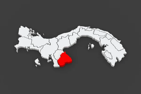 Map of Los Santos. Panama. — Stock Photo, Image