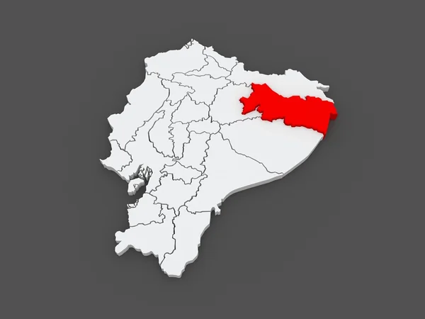 奥雷利亚纳的地图。厄瓜多尔. — 图库照片