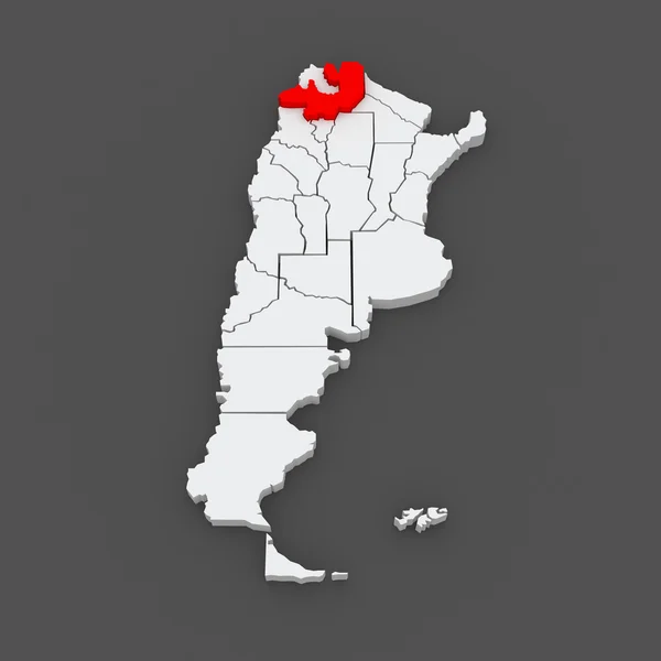 萨尔塔省的地图。阿根廷. — 图库照片