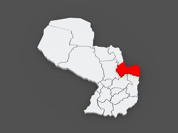 Χάρτης της kanendiyu. Παραγουάη. — Φωτογραφία Αρχείου