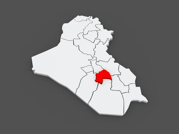 Map of Quadisiya. Iraq. — Stock Photo, Image
