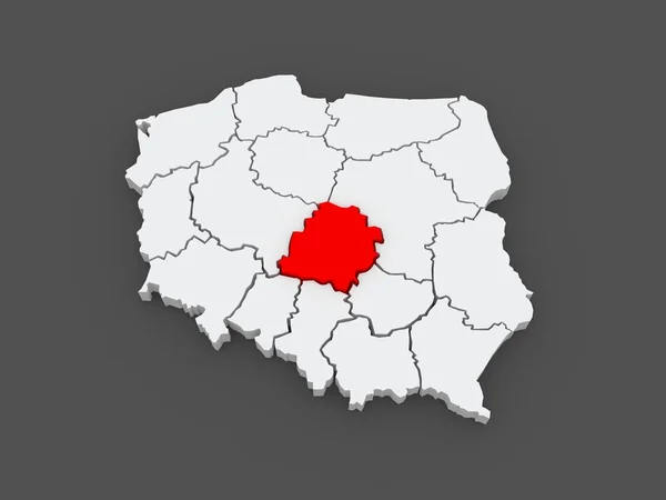 罗兹地图。波兰. — 图库照片