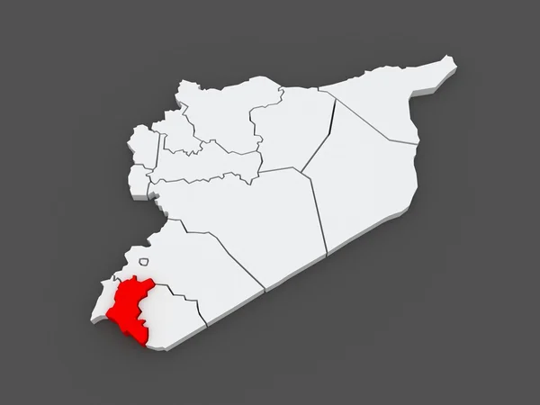 Map of Daraa. Syria. — Stock Photo, Image