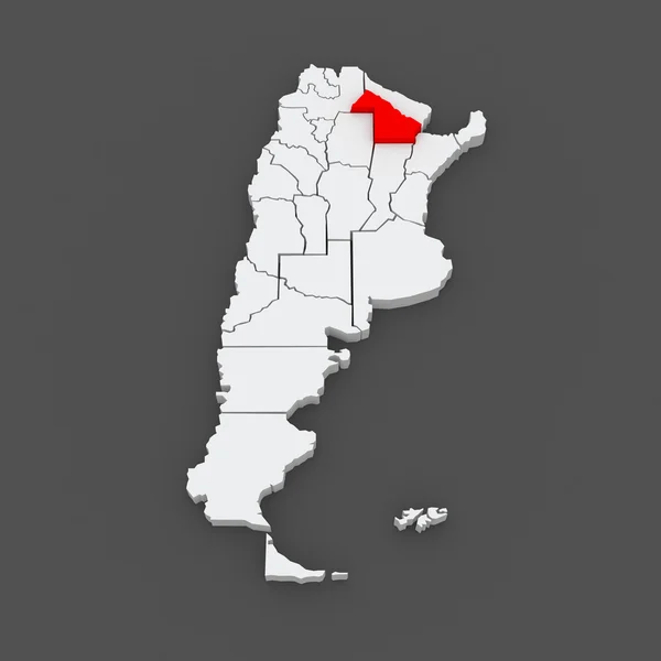 Karta över chaco. Argentina. — Stockfoto