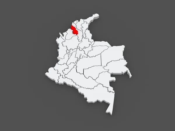 Mapa Sucre. Kolumbie. — Stock fotografie