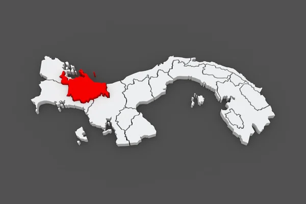 Mapa de Ngobe Bugle. Panamá . — Foto de Stock
