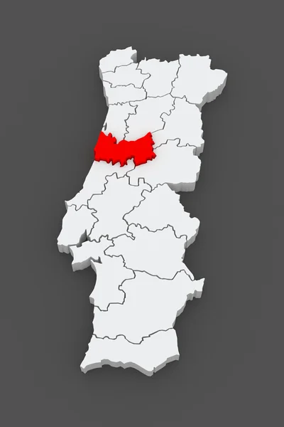 Karta över coimbra. Portugal. — Stockfoto