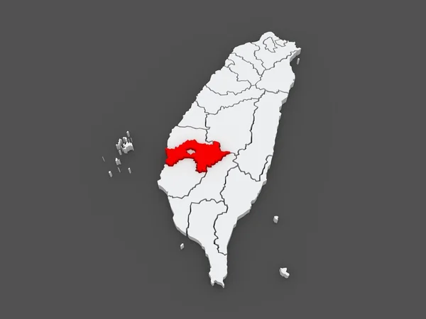 Mapa do Condado de Chiayi. Taiwan . — Fotografia de Stock