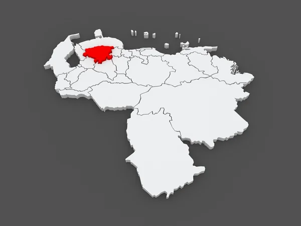 Karte von Lara. venezuela. — Stockfoto