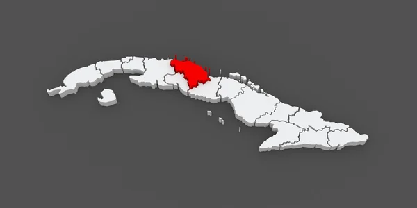 Map of Villa Clara. Cuba. — Stock Photo, Image