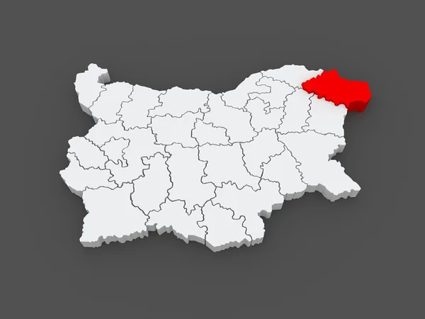 Karte der Provinz Dobrich. Bulgaren. — Stockfoto