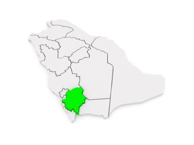 asher Haritası. Suudi Arabistan.
