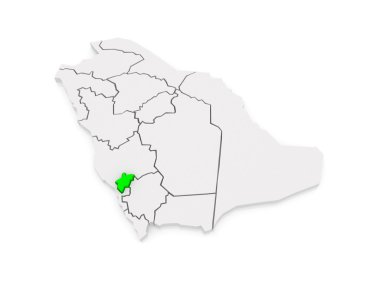 al baha Haritası. Suudi Arabistan.