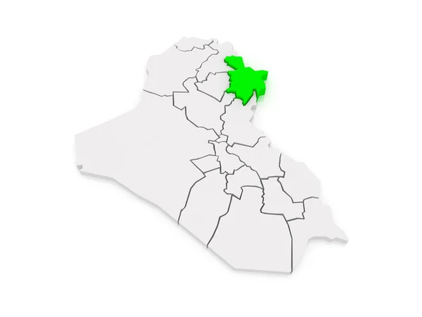 Mapa de Sulaymaniyah. Iraque . — Fotografia de Stock