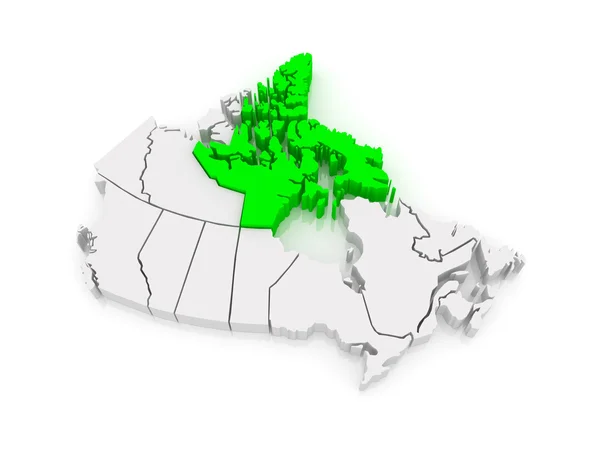 Mapa nunavut. Kanada. — Stock fotografie