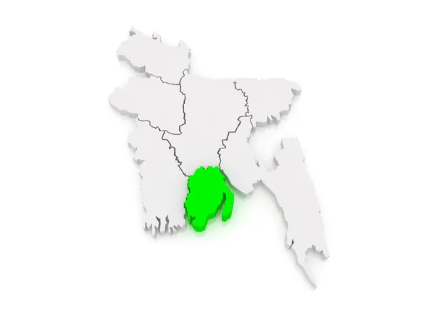 Mapa barisal. Bangladéš. — Stock fotografie