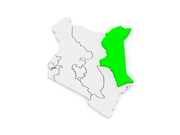 Mapa do Nordeste. Quénia . — Fotografia de Stock