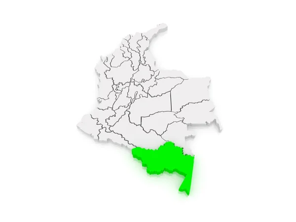 Karta över amazonas. Colombia. — Stockfoto