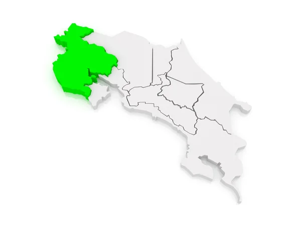 Map of Guanacaste. Costa Rica. — Stock Photo, Image