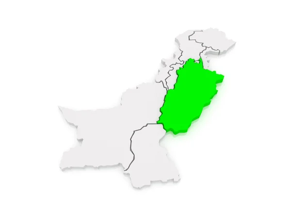 Mapa de Punjab. Pakistán . — Foto de Stock