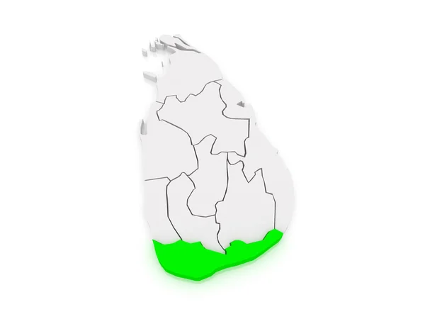 Map of South. Sri Lanka. — Stock Photo, Image