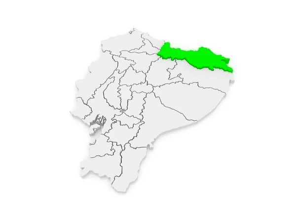 Mapa de Sucumbios. Ecuador . —  Fotos de Stock