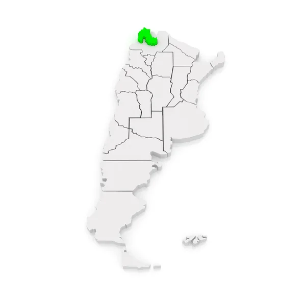 胡胡伊的地图。阿根廷. — 图库照片