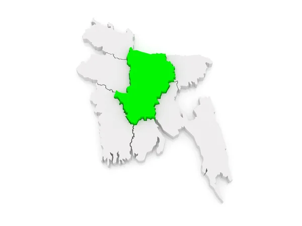 Map of Dhaka. Bangladesh. — Stock Photo, Image