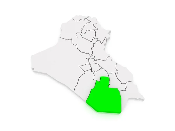 Mapa de Muthanna. Irak . —  Fotos de Stock