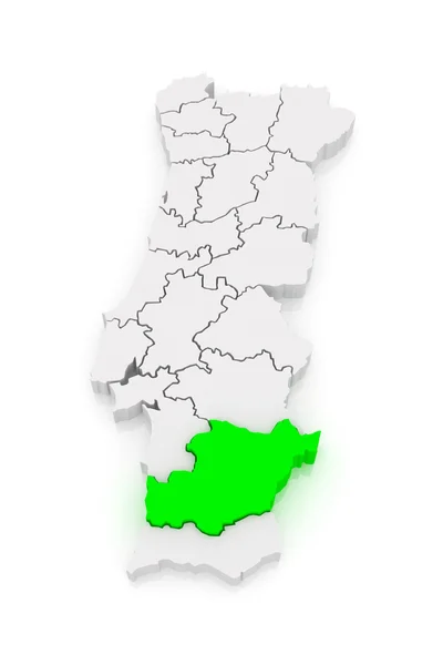 Карта Бежа. Португалия . — стоковое фото