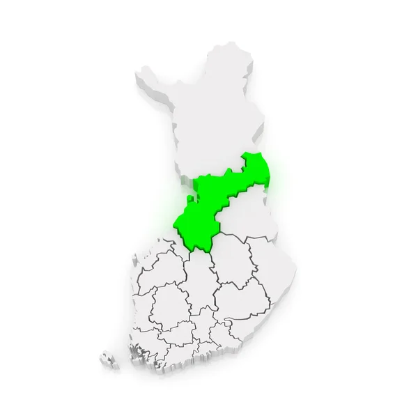 Karta över norra Österbotten. Finland. — Stockfoto