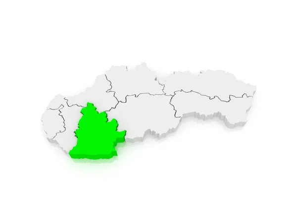 Mapa de Nitra. Eslováquia . — Fotografia de Stock