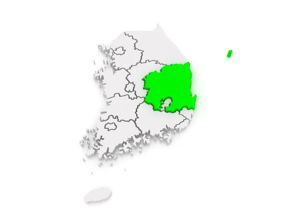 庆尚道地图。韩国. — Φωτογραφία Αρχείου