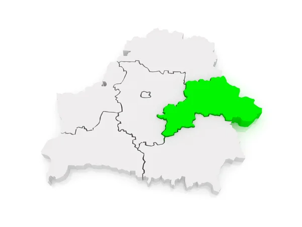 Mapa regionu Mohylew. Białoruś. — Zdjęcie stockowe