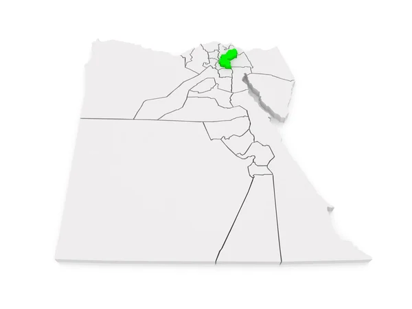 Mapa de Sharqia. Egipto . — Fotografia de Stock